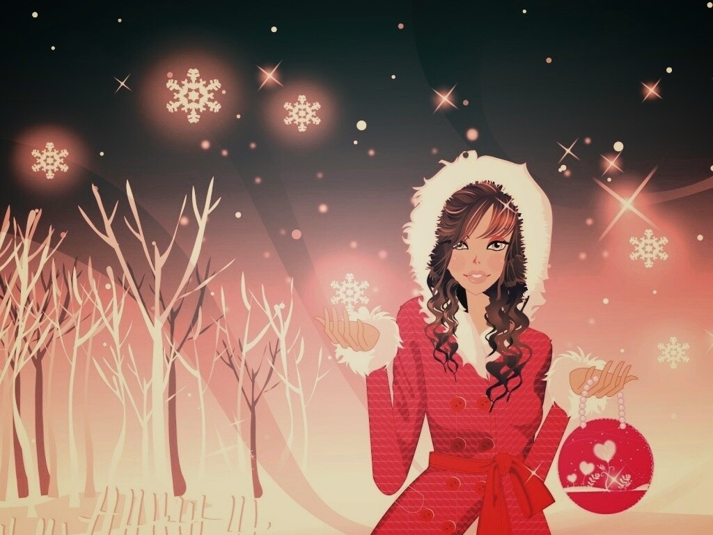 Модный новый год обои