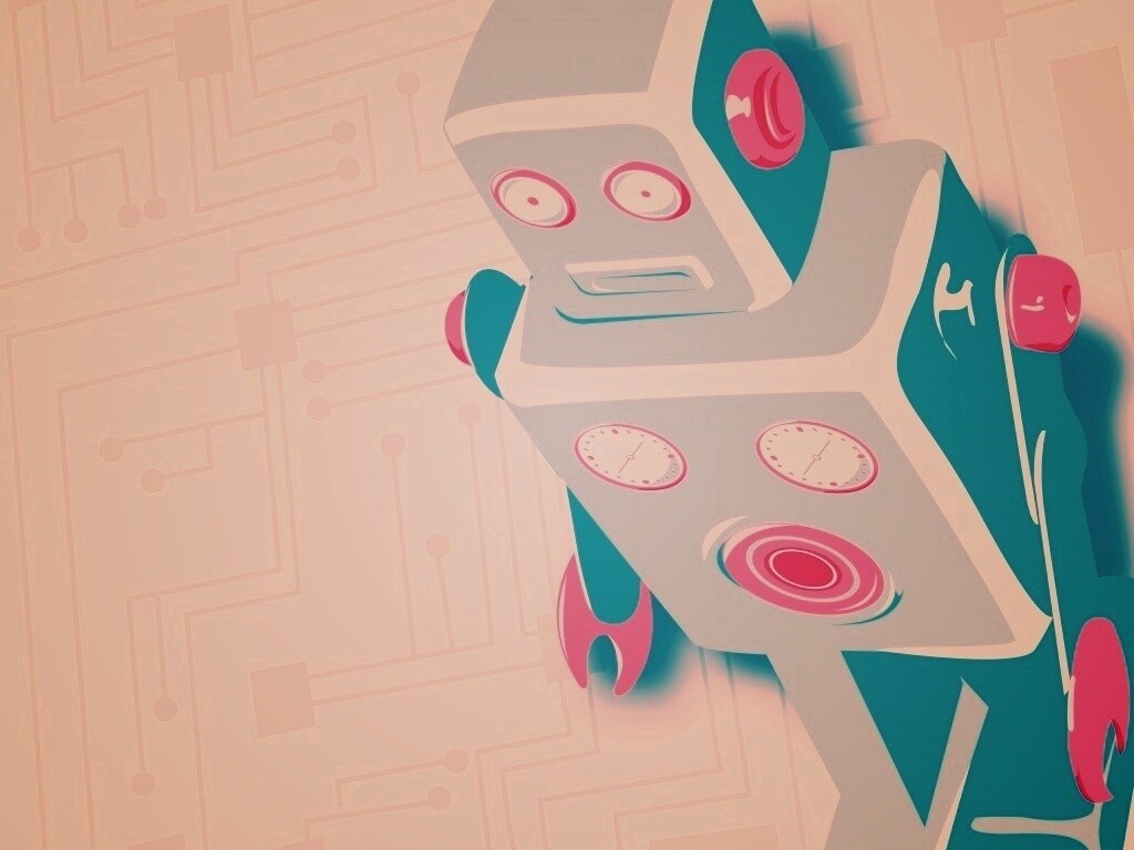 Векторный робот обои