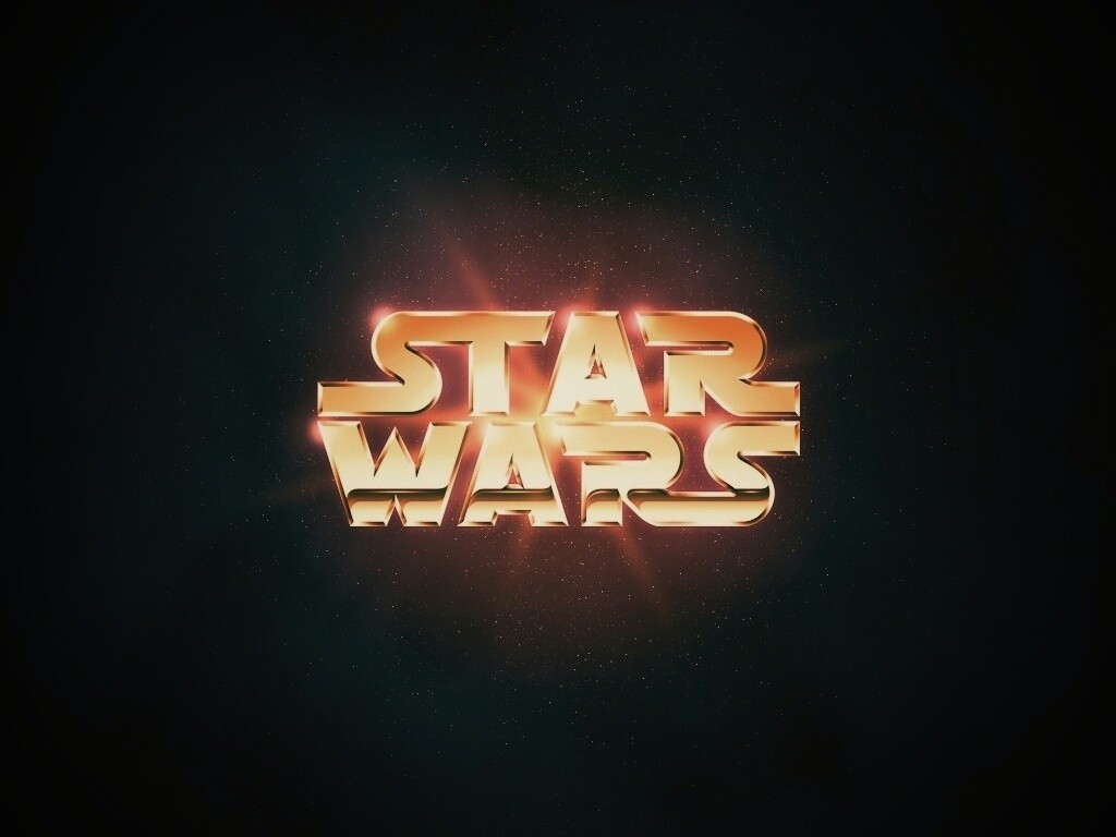 Золотой логотип Star Wars обои
