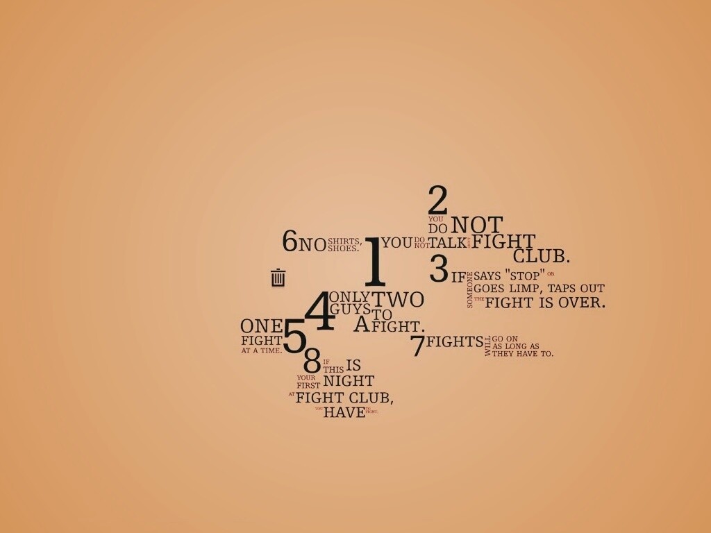 Правила бойцовского клуба обои