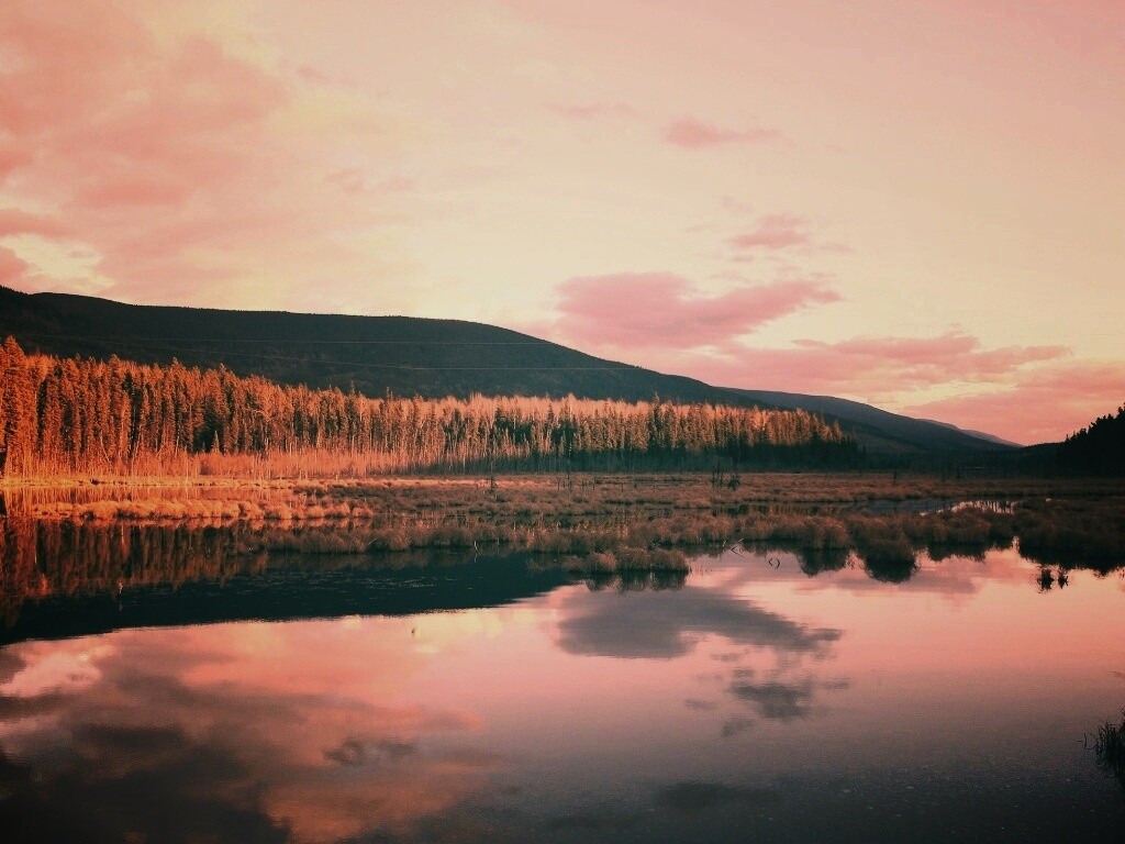 Осеннее озеро обои