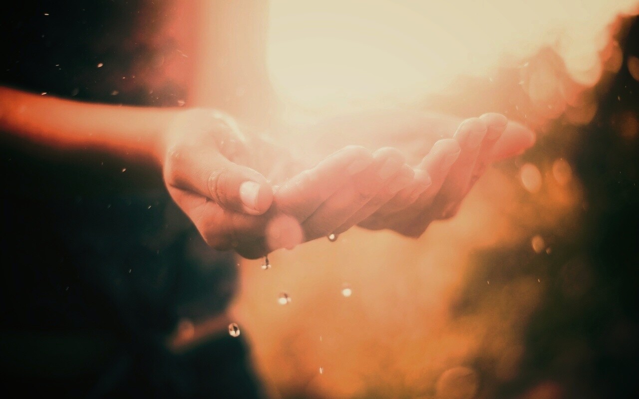 Дождь в ладонях обои