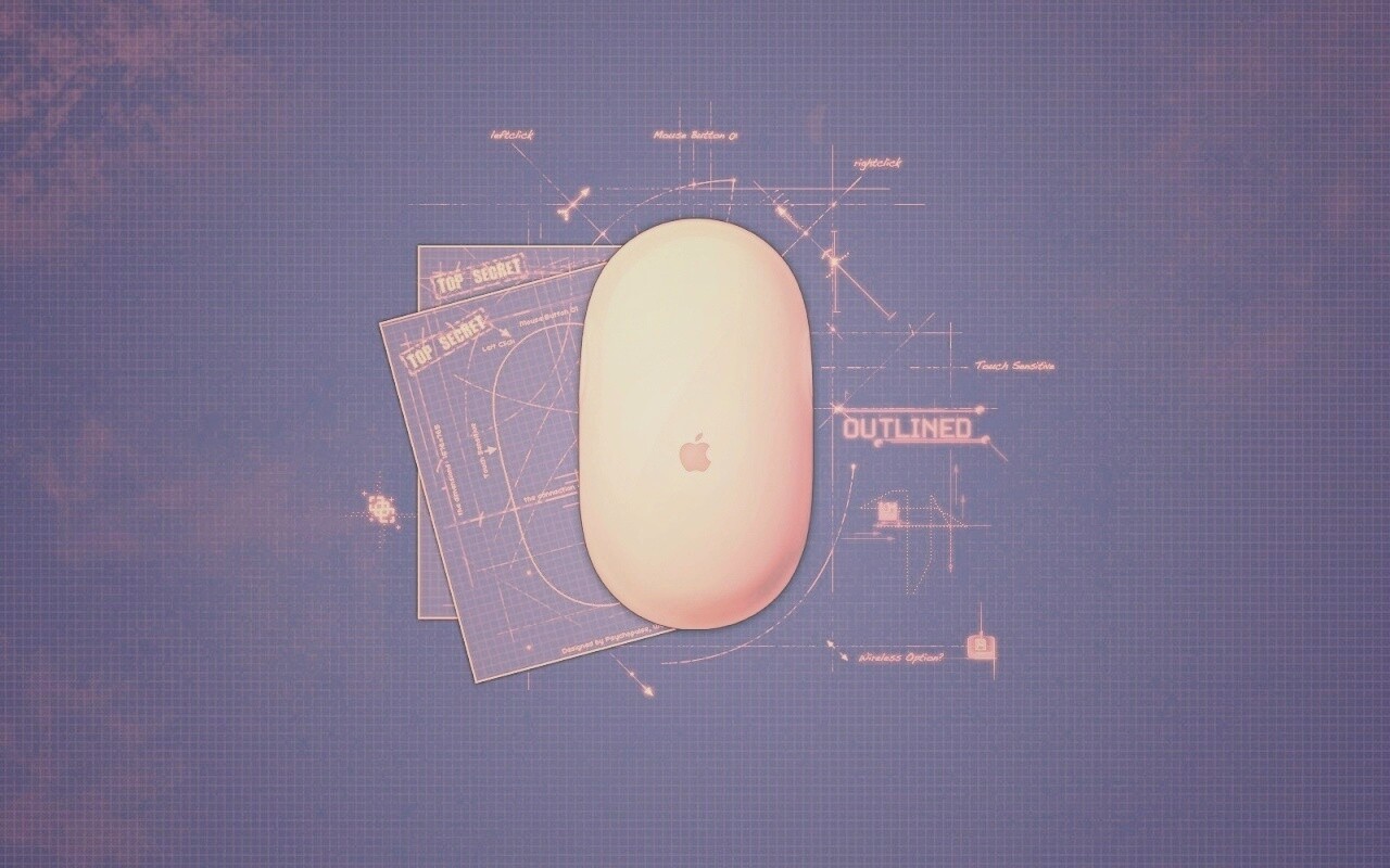 Чертеж яблочной мышки обои