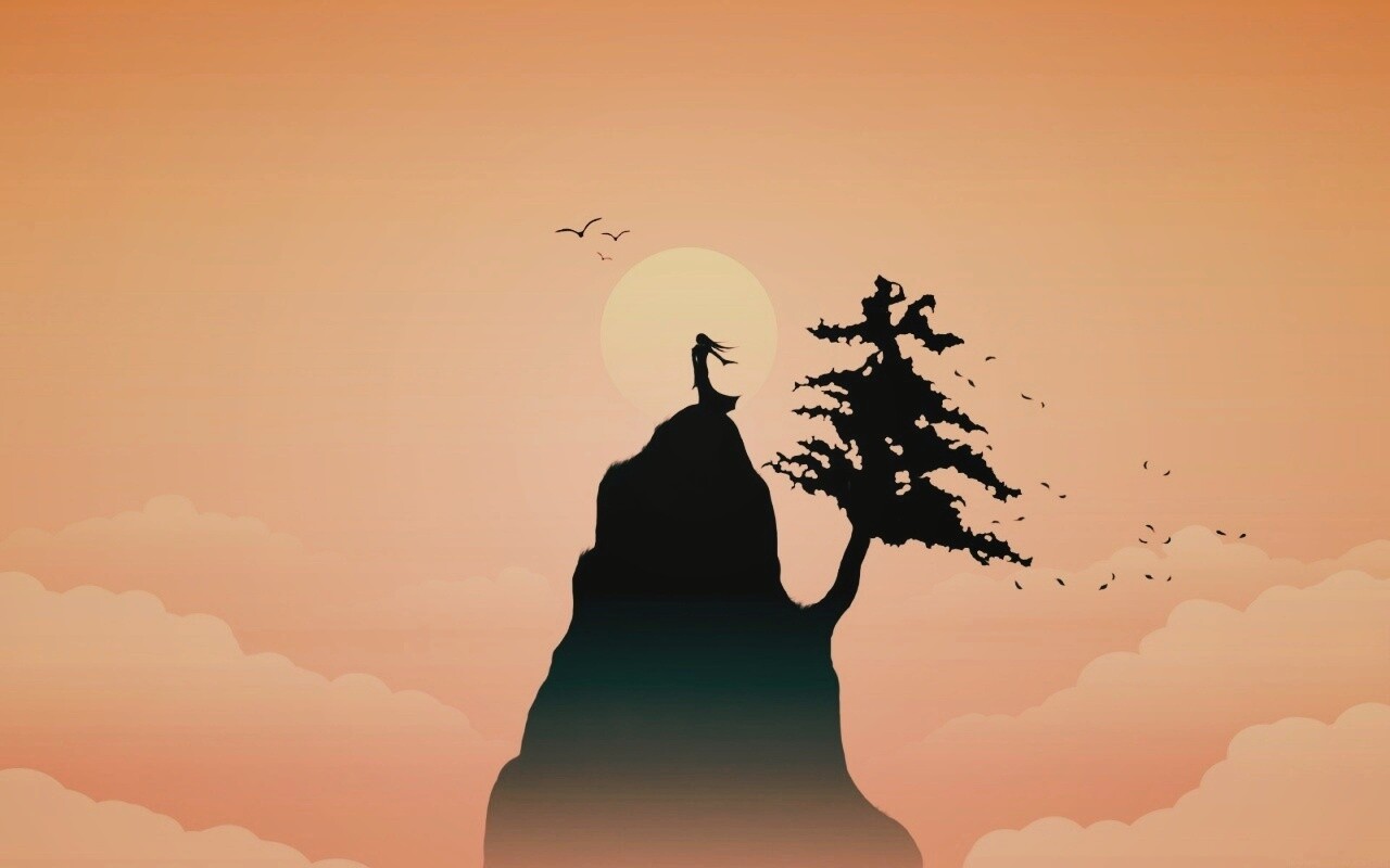 Одна на вершине обои