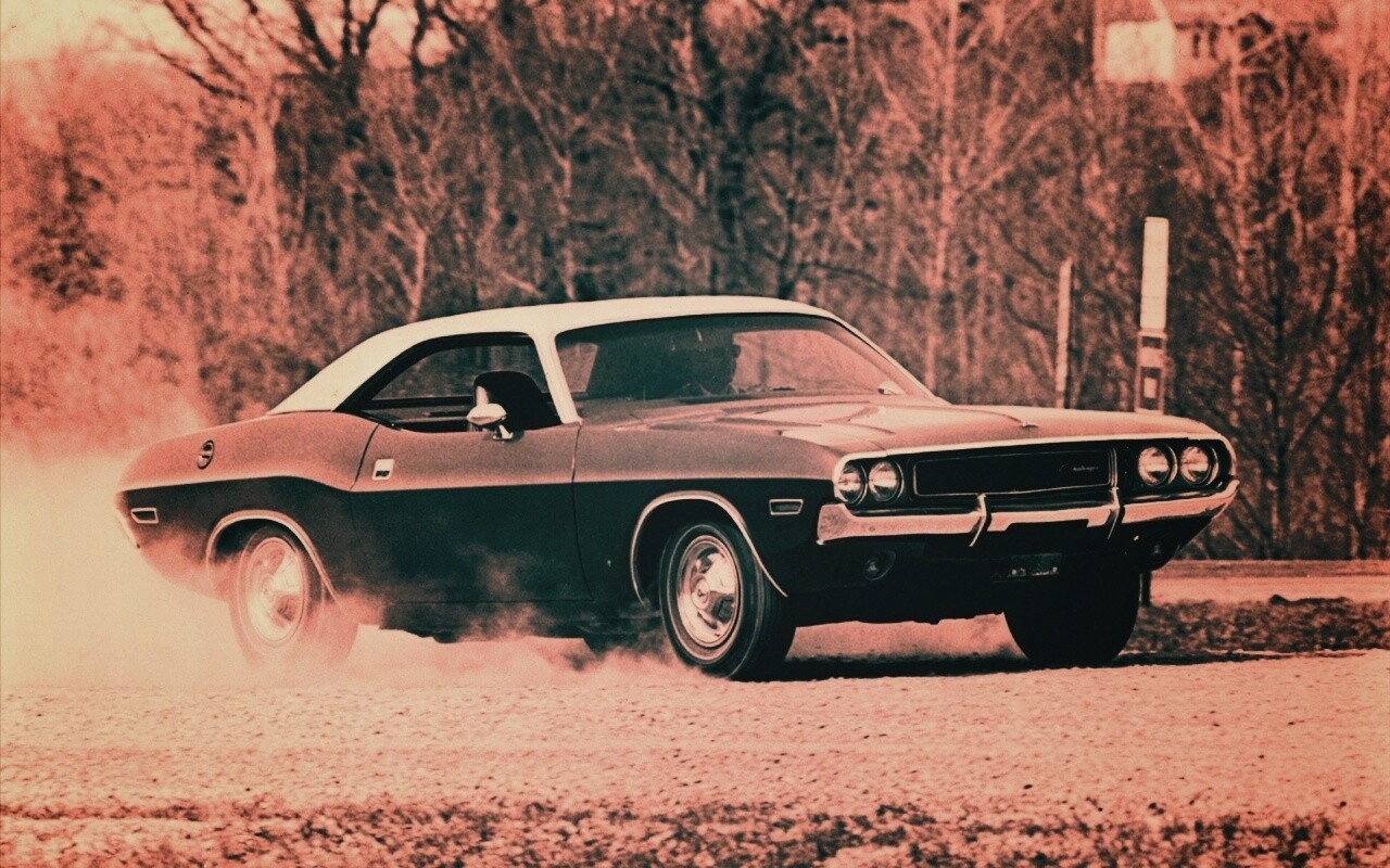 Черно-белое фото Dodge обои