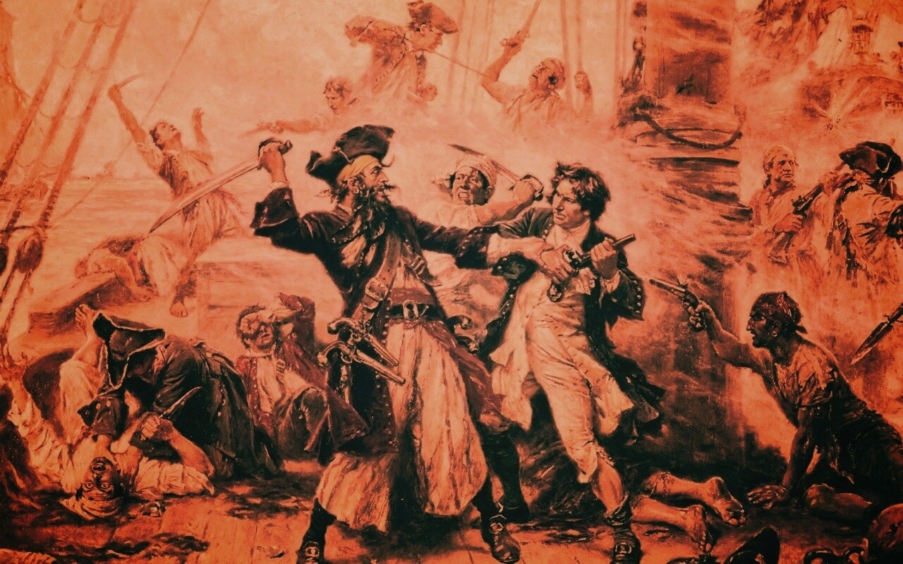 Бой с пиратами обои