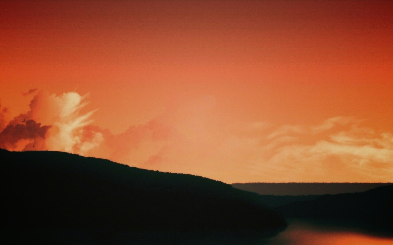 Желтое небо обои