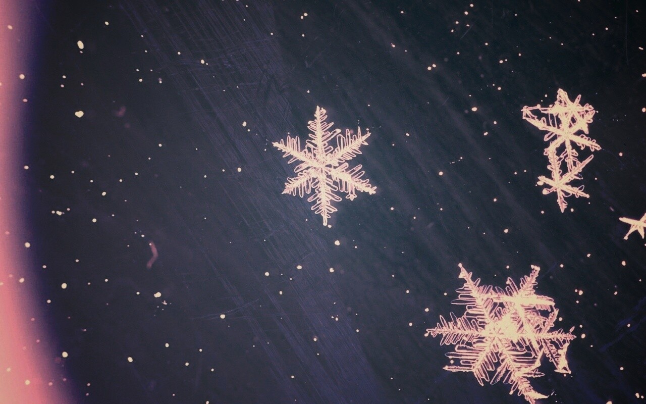 Снежинки обои
