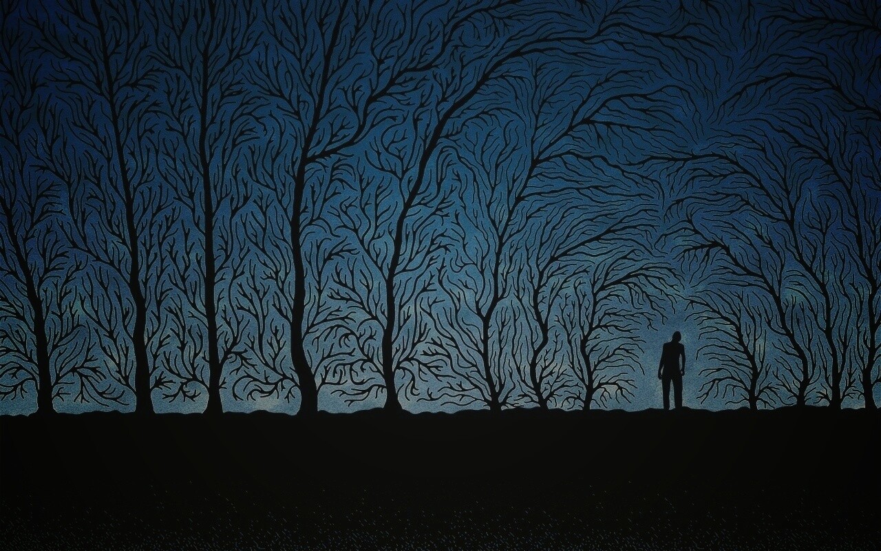 Смыкающиеся деревья обои