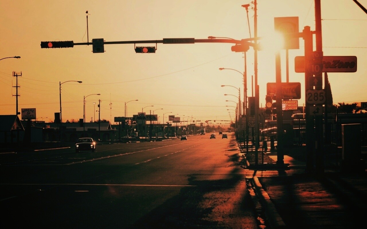 Закат в Лос Анджелесе обои