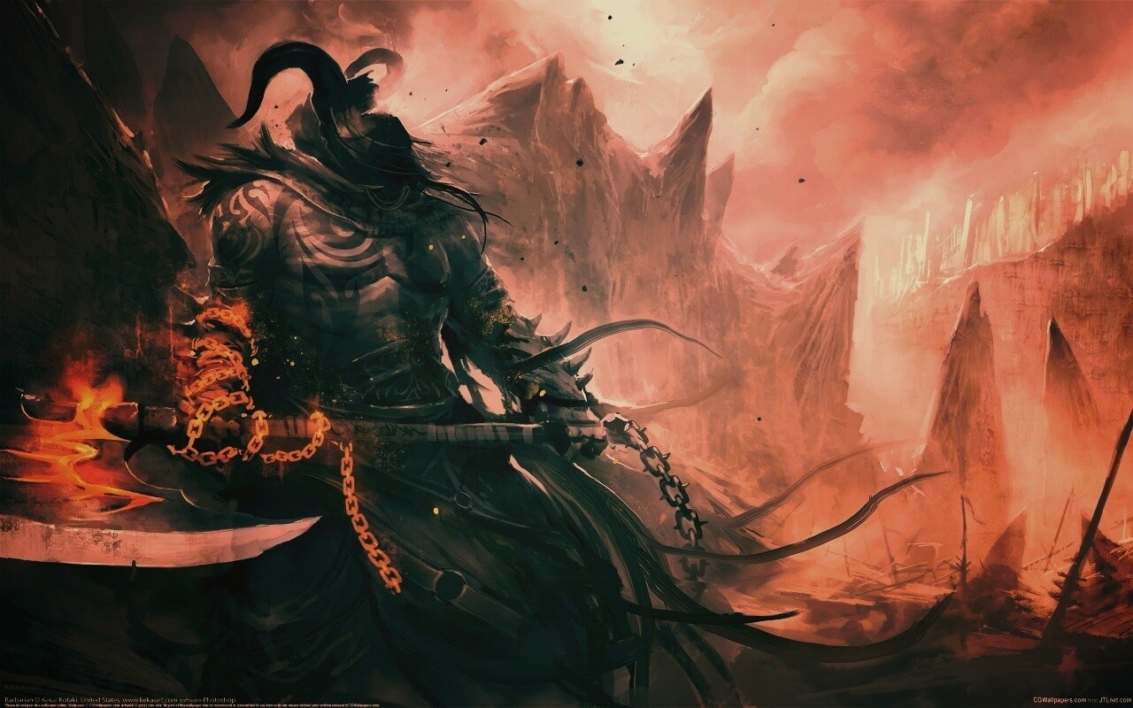 Демон с топором обои