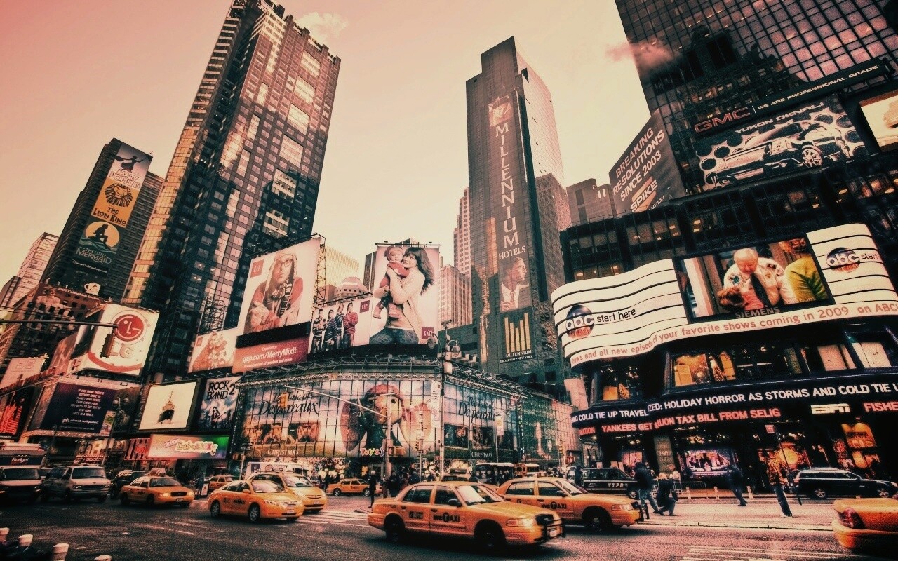 Улицы Нью-Йорка обои