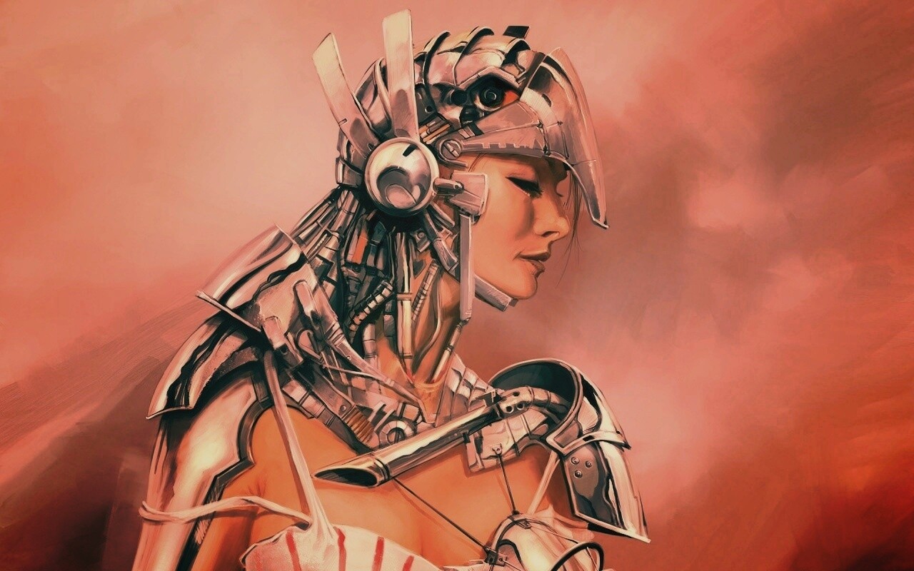 Девушка в силовой броне обои