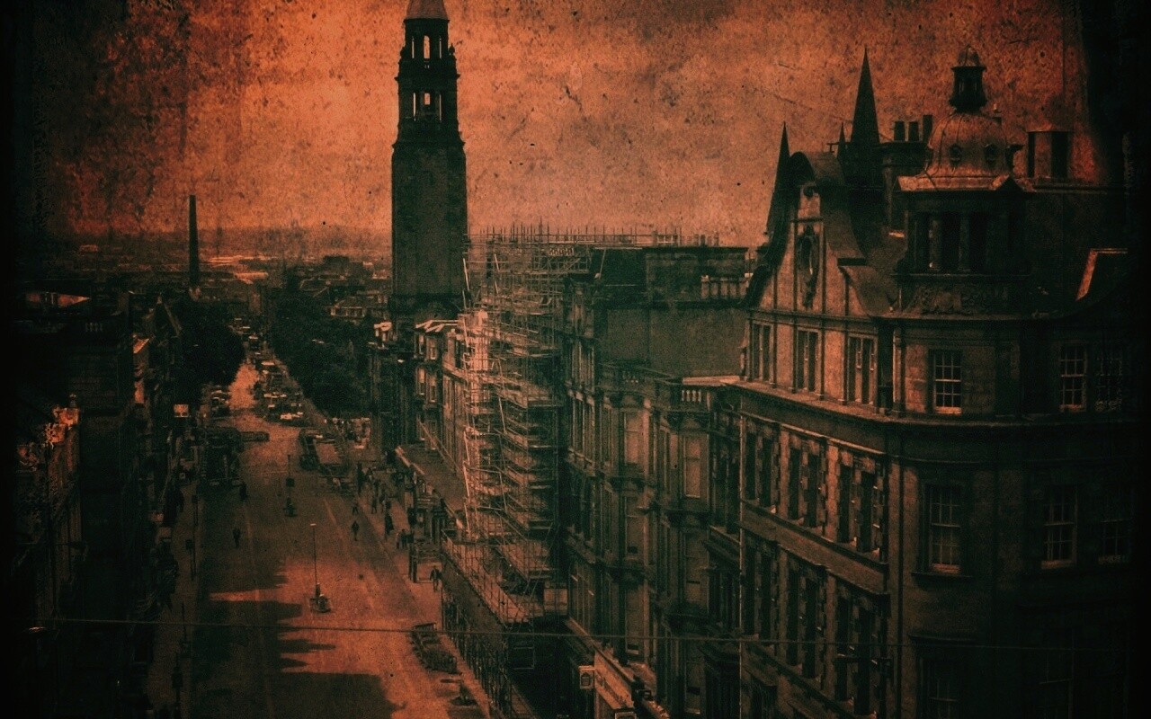 Старинное фото города обои