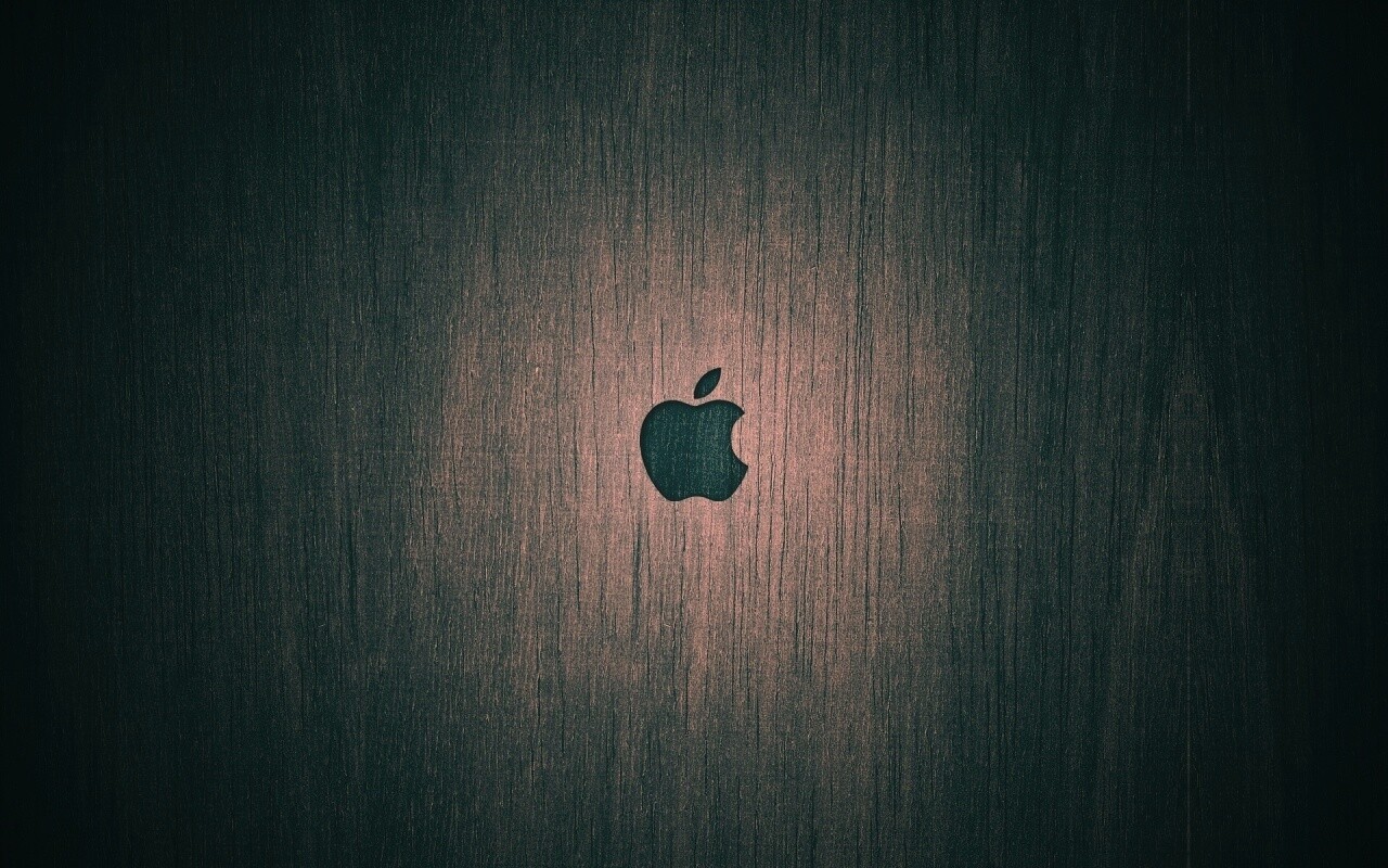 Логотип Apple на доске обои