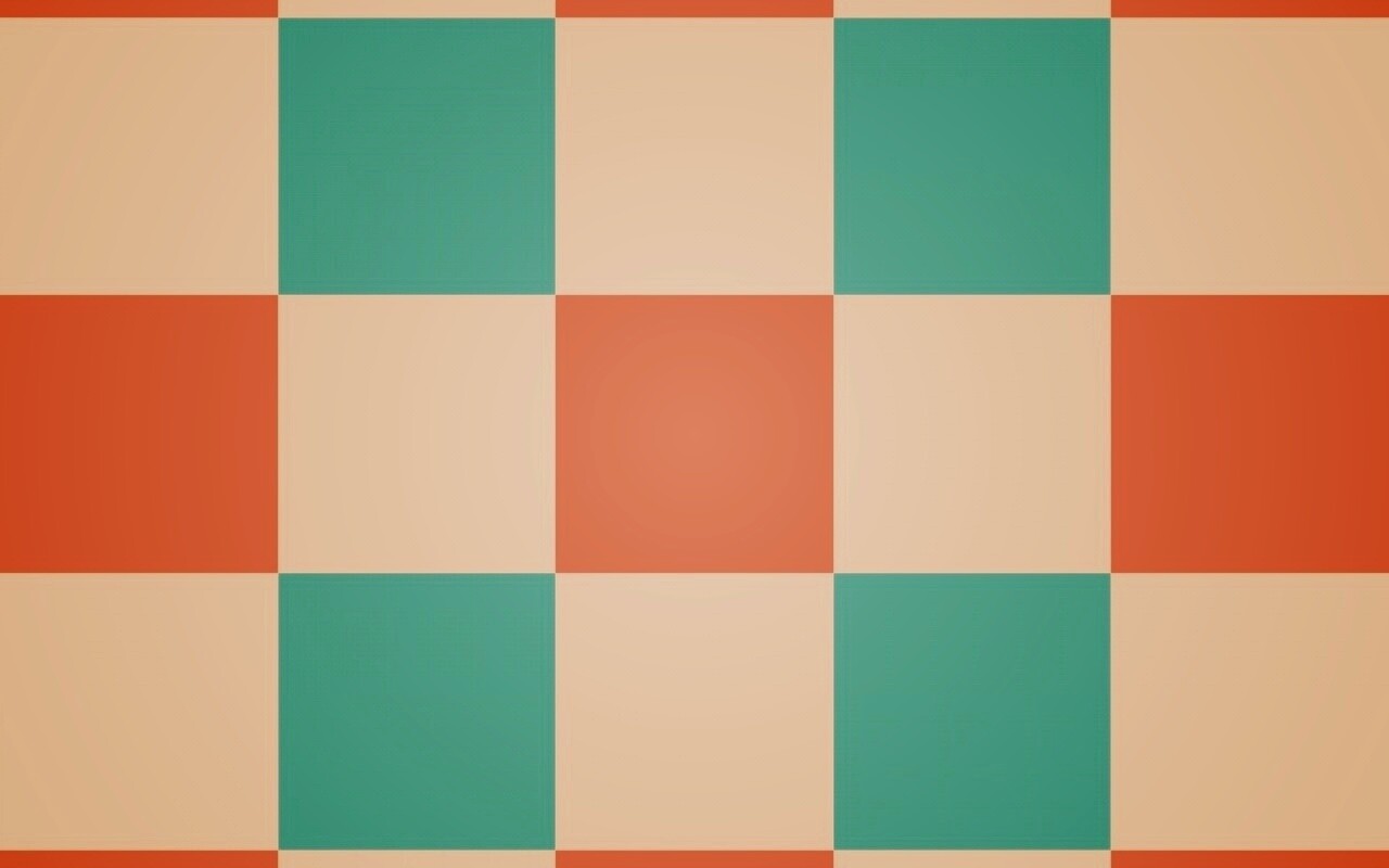 Оранжевые голубые и белые клетки обои