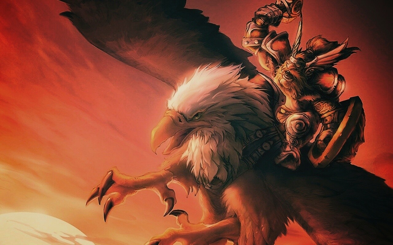 Грифоний всадник обои