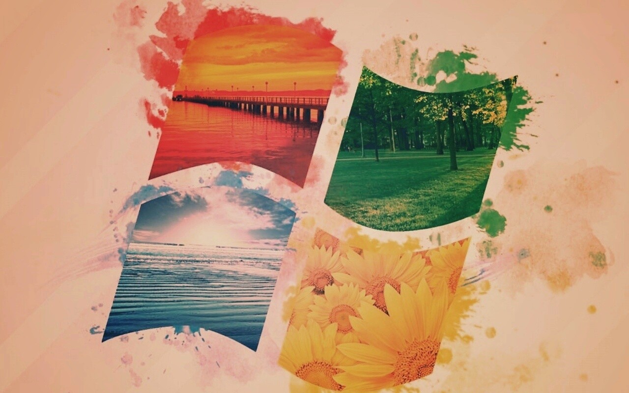 Логотип Winfdows bз фотографий природы обои