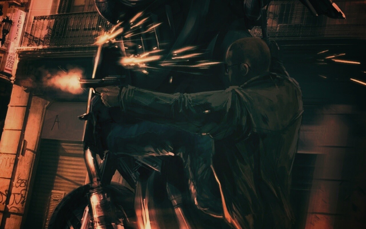 Негр на мотоцикле обои