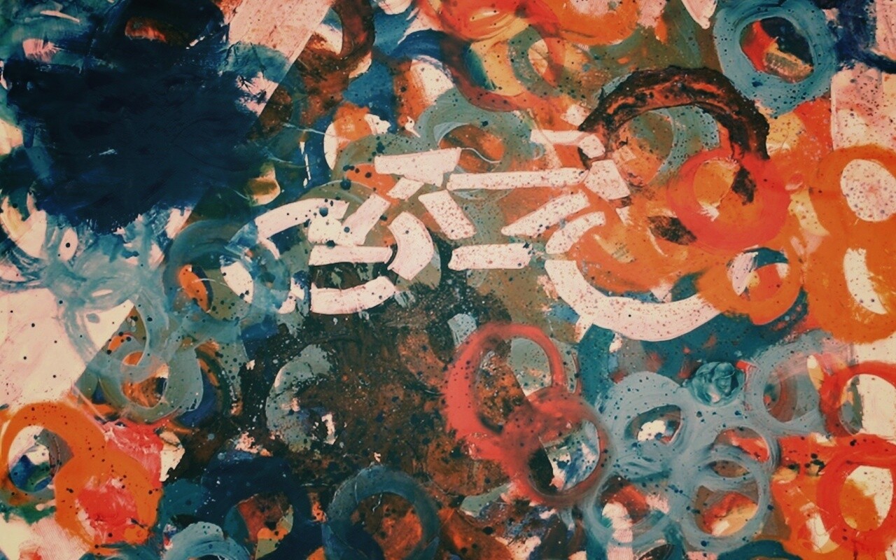 Рисованный через трафарет велосипед обои