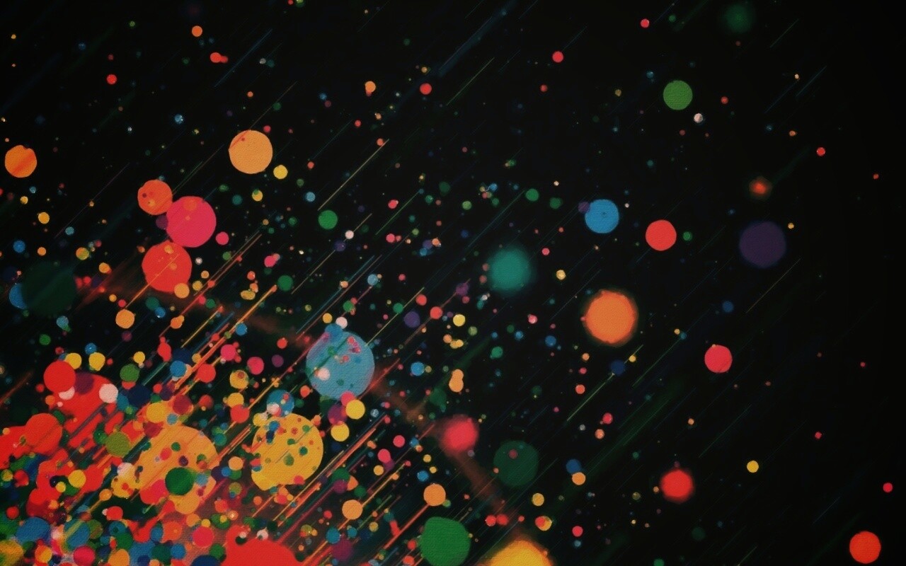 Полёт разноцветных кругов обои