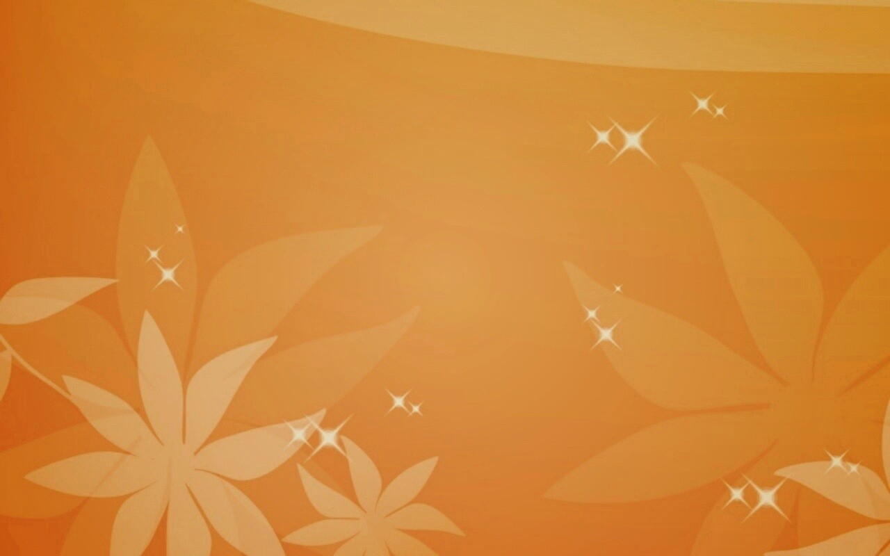 Оранжевый цветочный фон обои