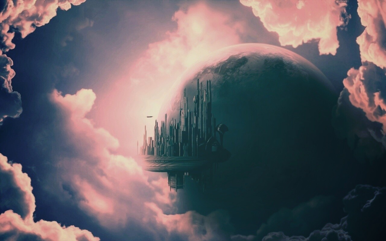 Небесный город обои