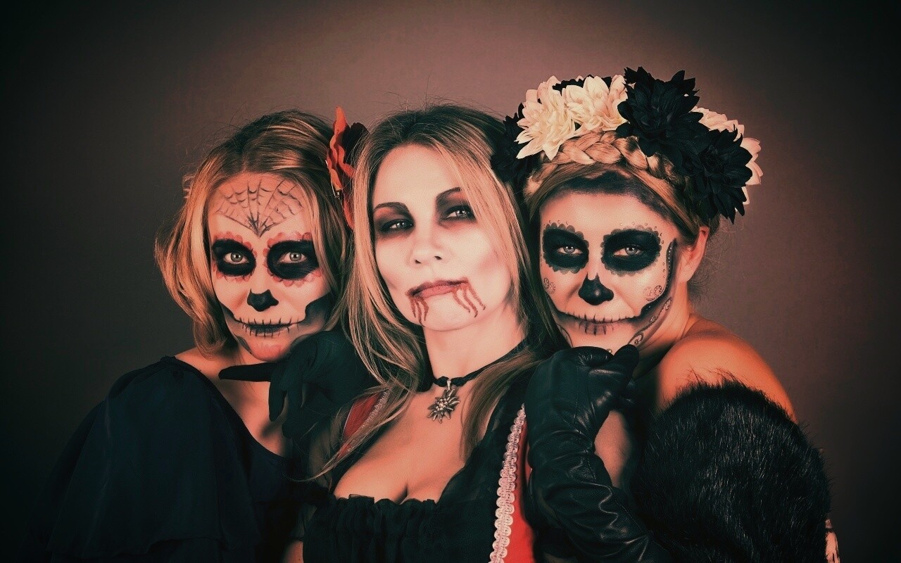 Макияж на хэллоувин обои