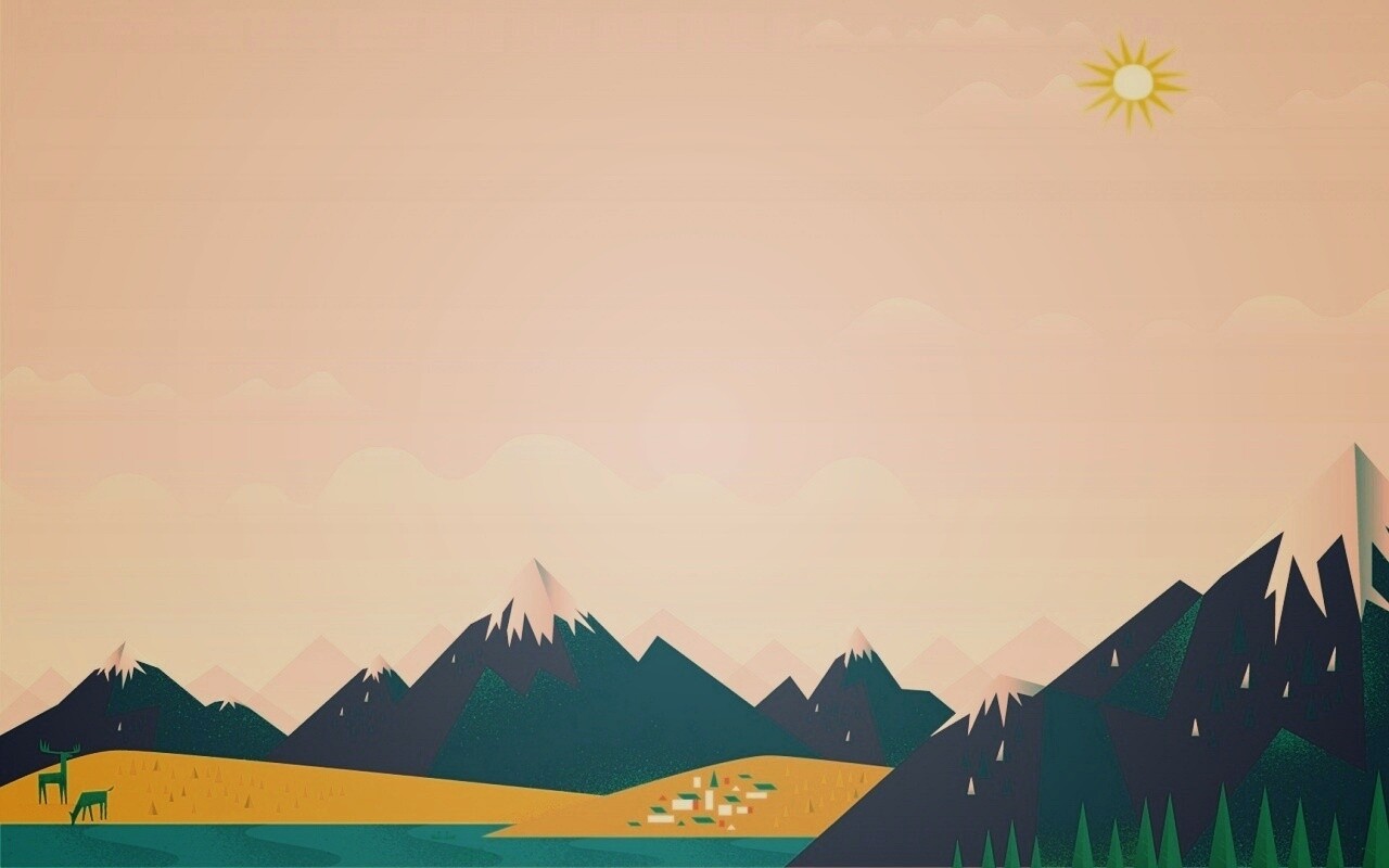 Векторный пейзаж обои