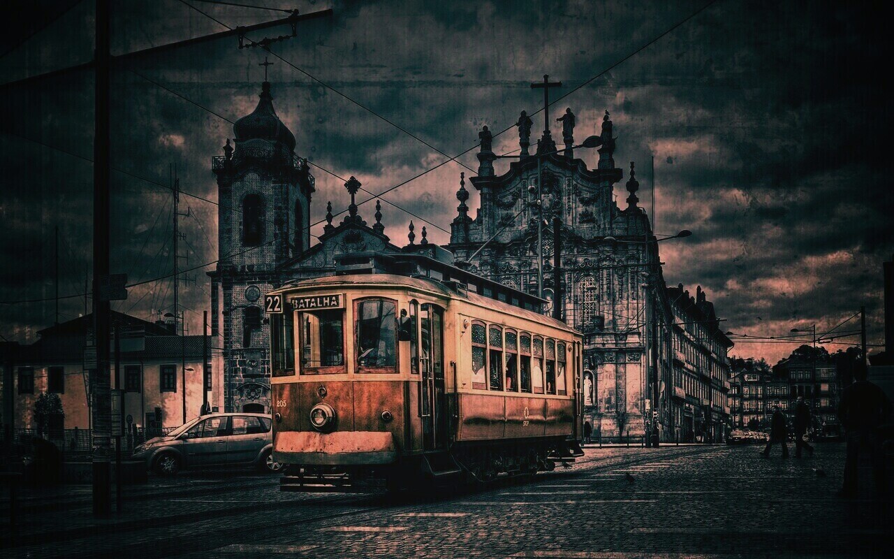 Старинный трамвай обои