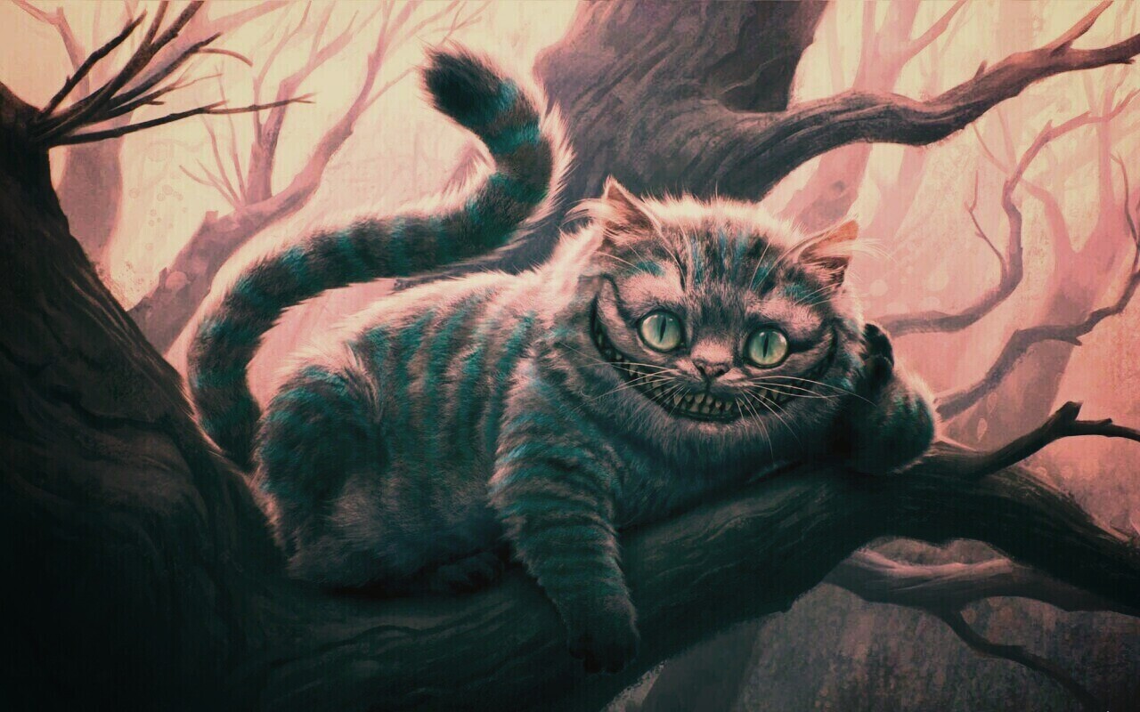 Чеширский кот обои