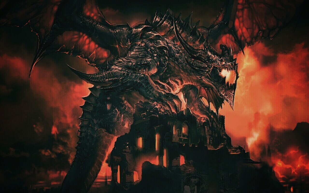 Огромный дракон обои