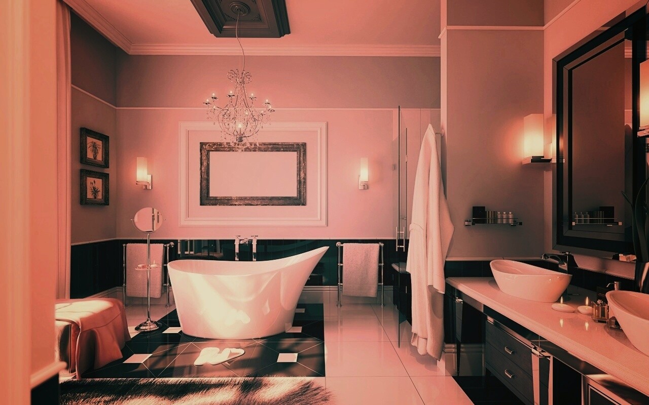 Современная ванна обои