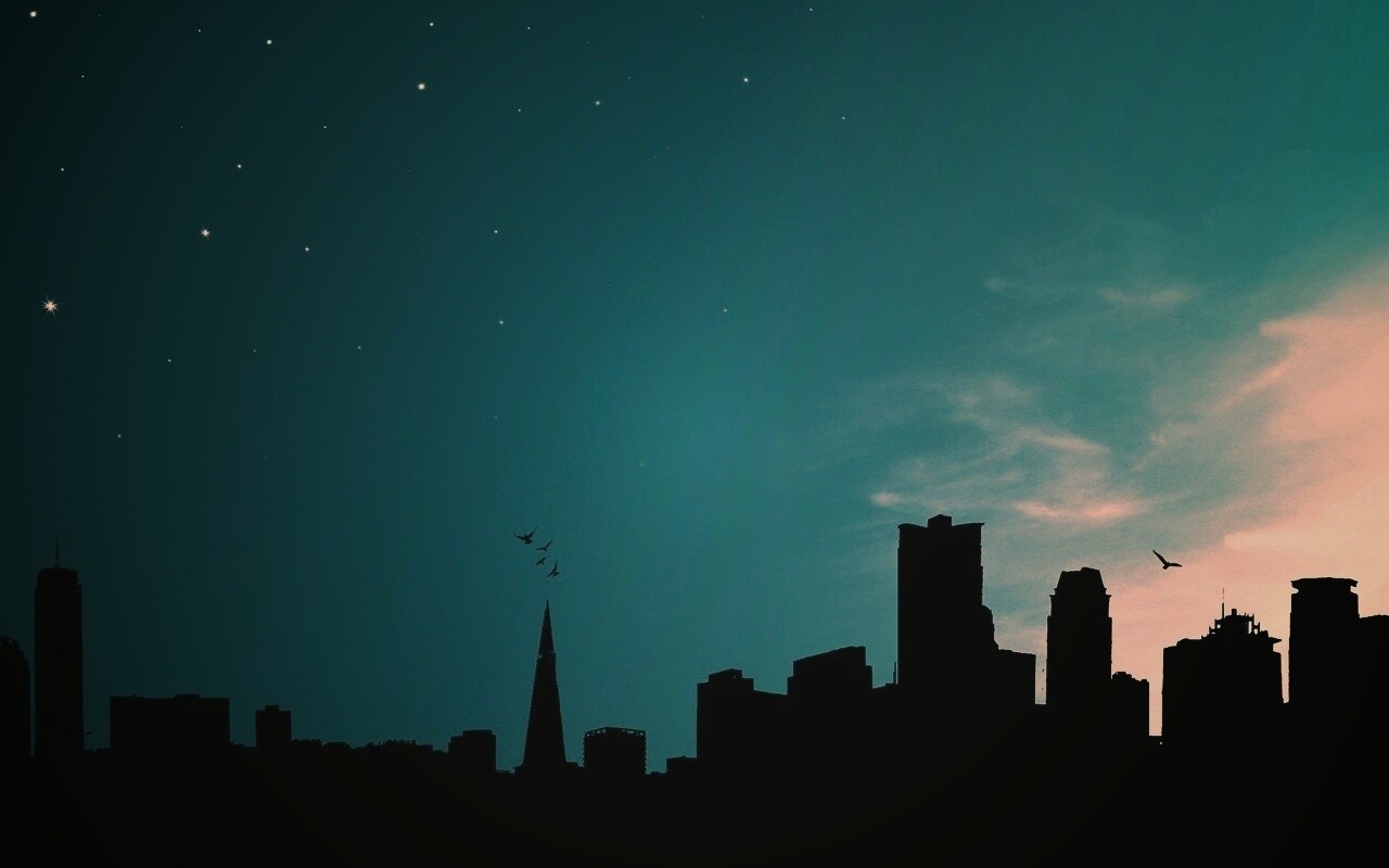 Ночной город обои