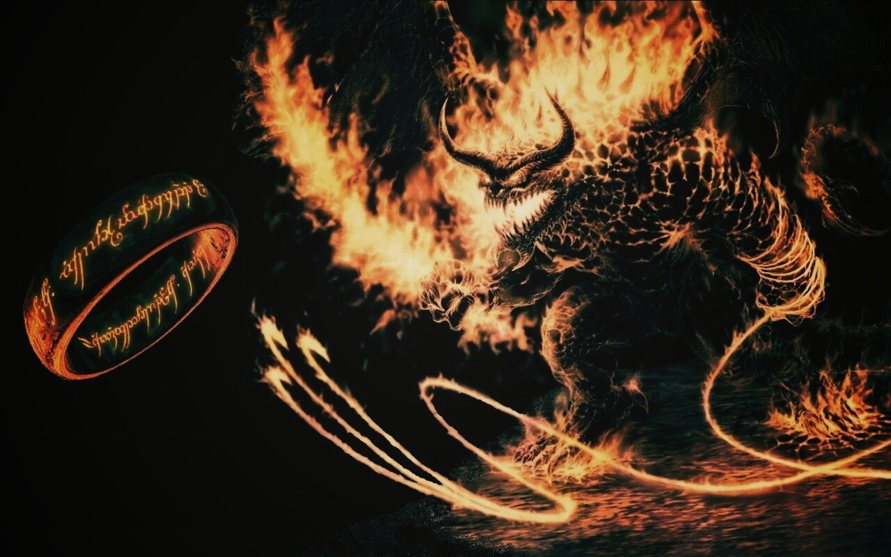 Балрог и Кольцо Всевластия обои