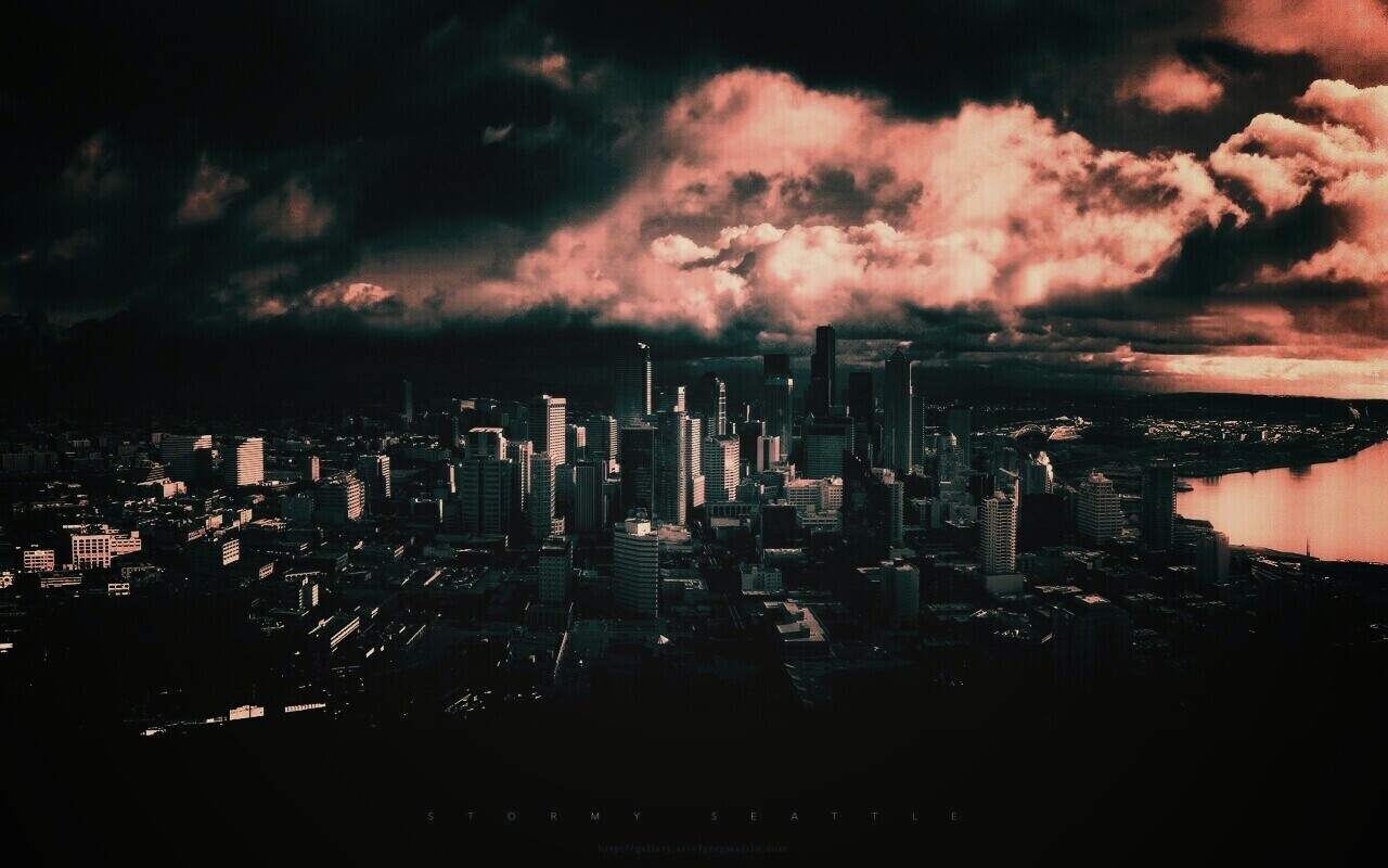 Штормовой Сиэтл обои