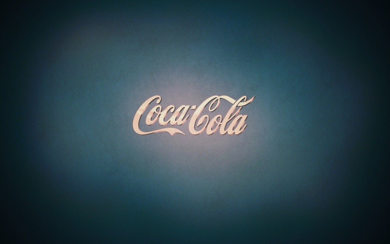 Синий логотип Coca-Cola обои