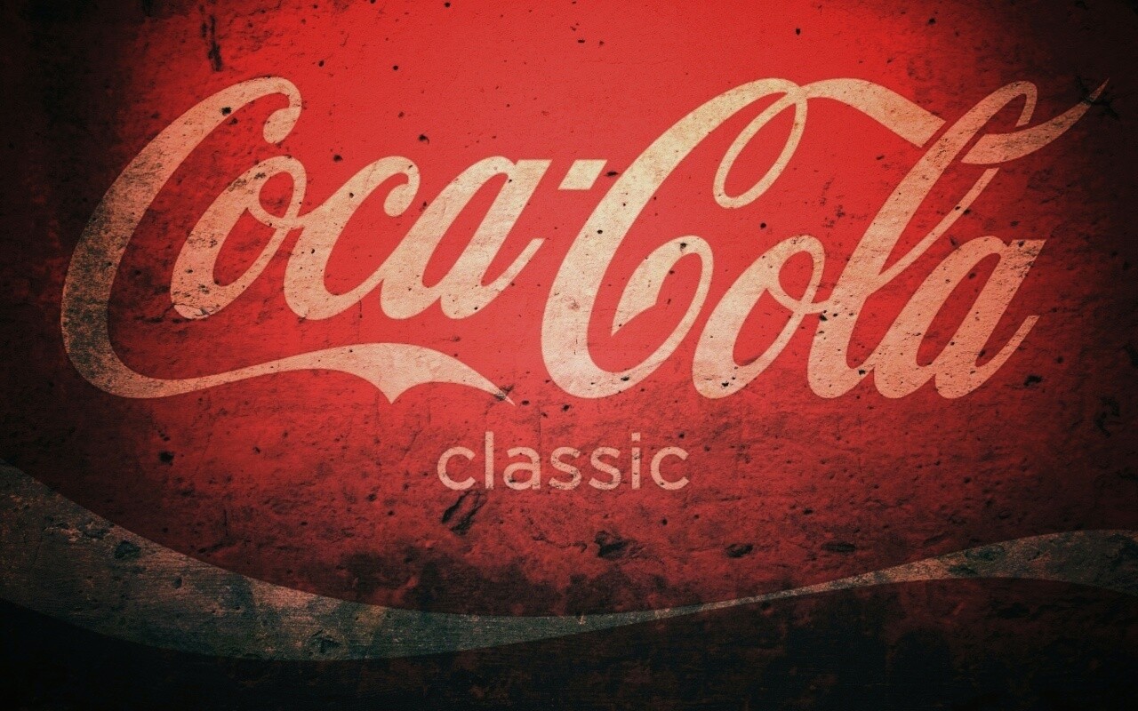 Логотип Кока-Кола в стиле гранж обои