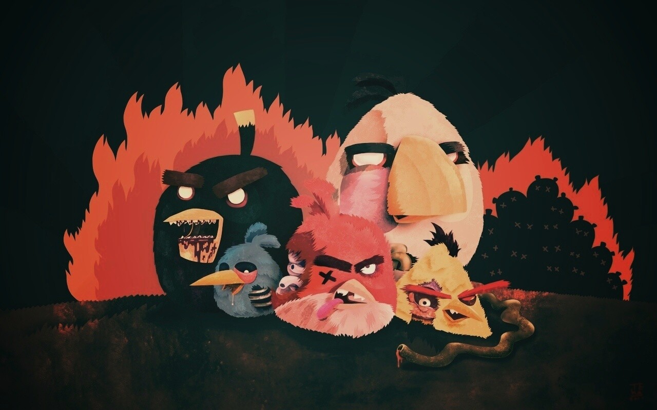 Angry Zombie Birds обои