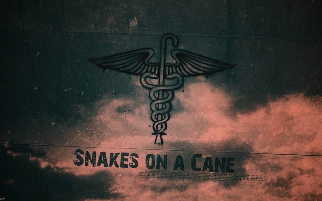Змеи на трости обои