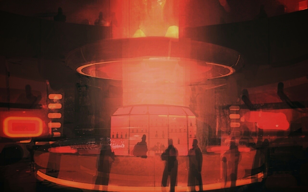 Красный бар из Mass Effect обои