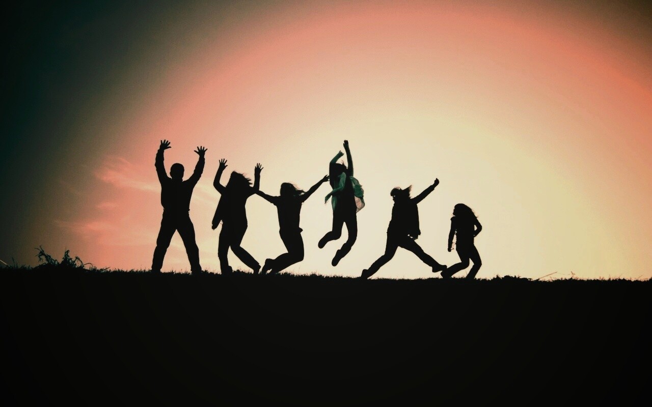 Силуэты людей обои