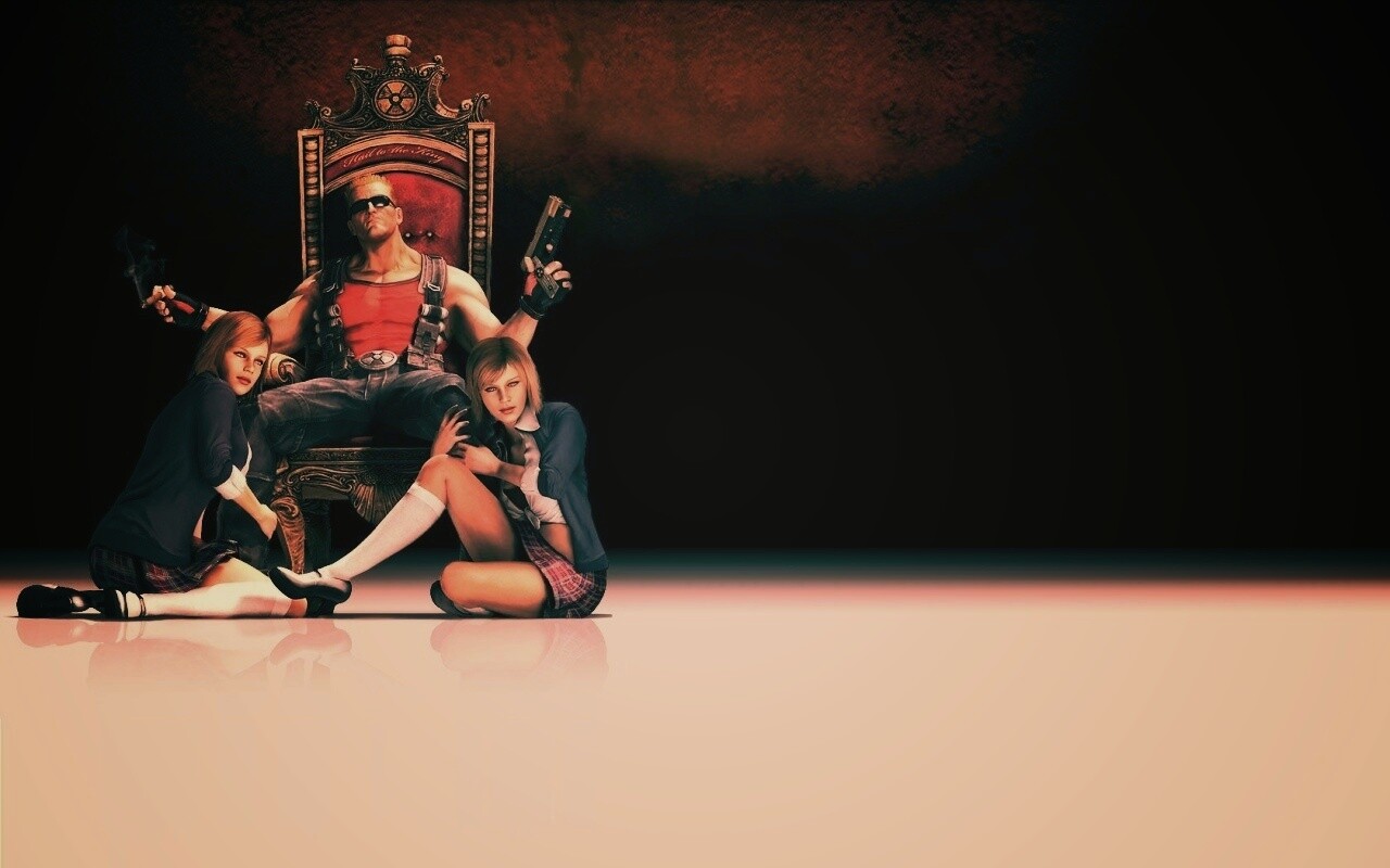 Duke Nukem на троне обои