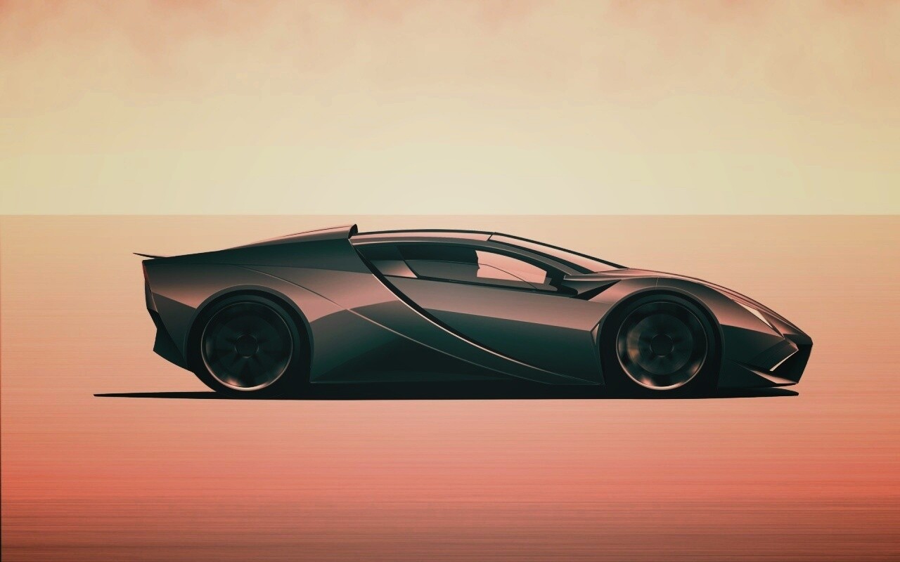 Скетч lamborghini  обои