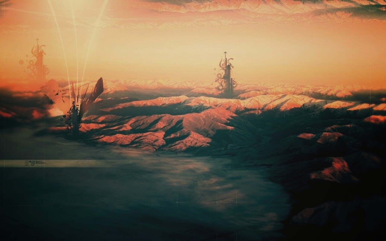 Горная абстракция обои