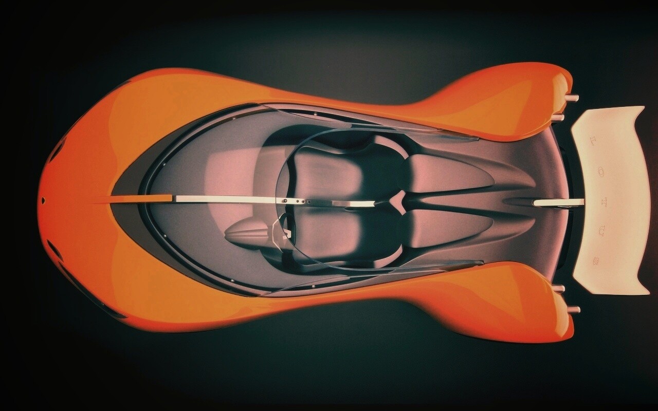 Оранжевый спорткар обои