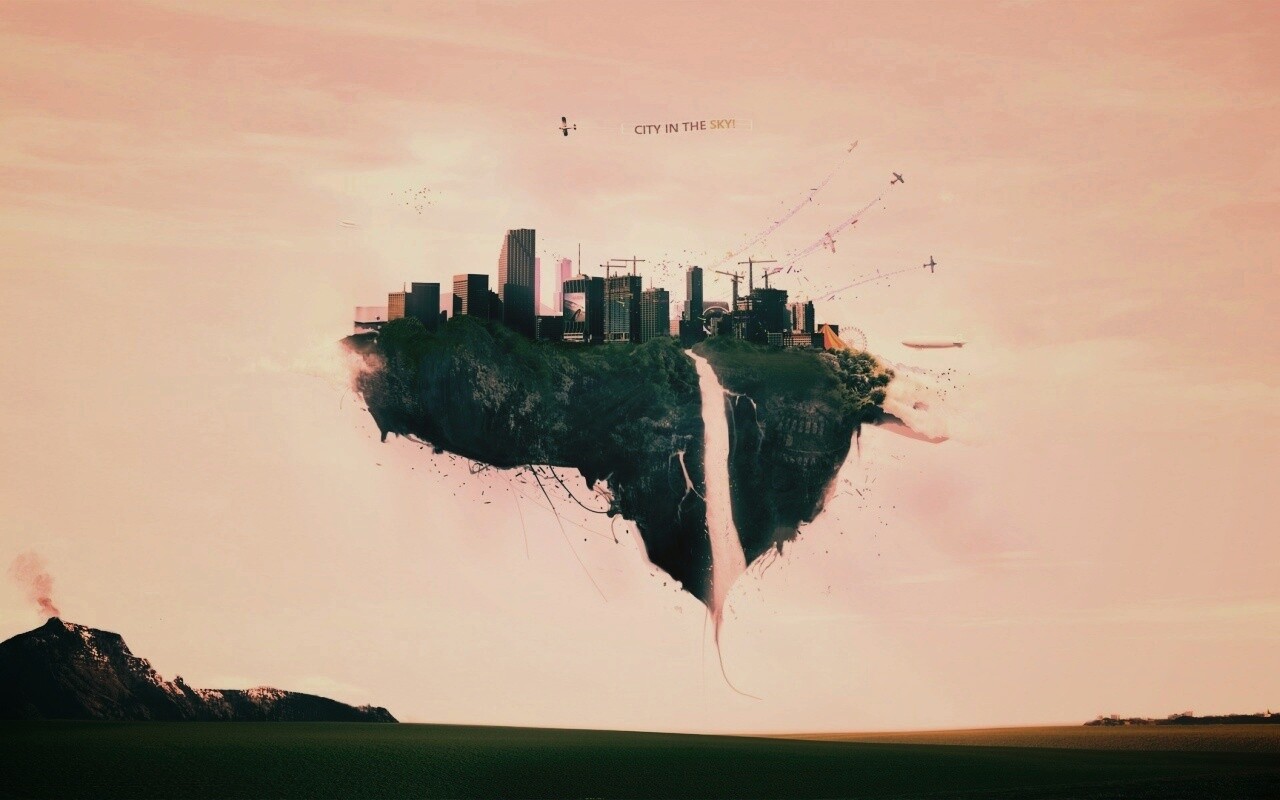 Небесный город обои