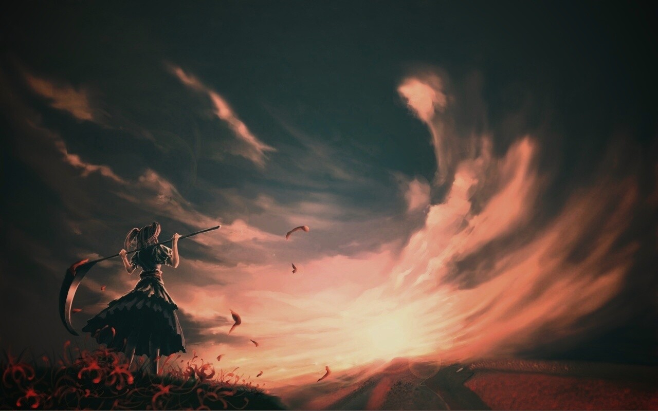 Девушка с косой обои