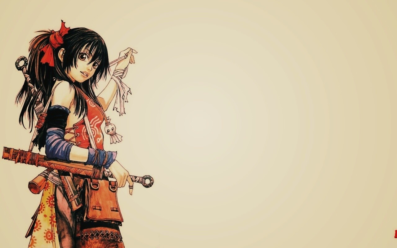 Девушка с мечом из Dangu обои