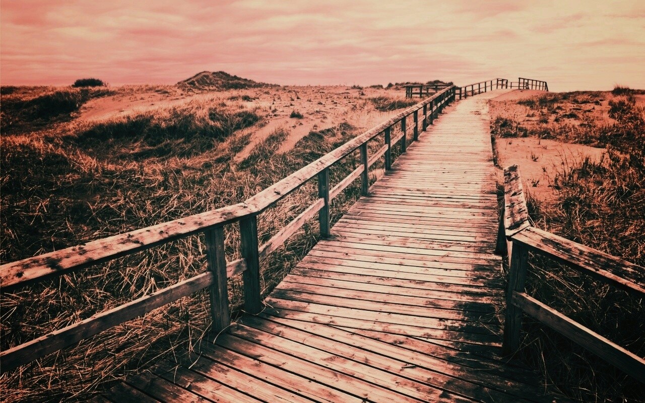 Деревянная дорога обои